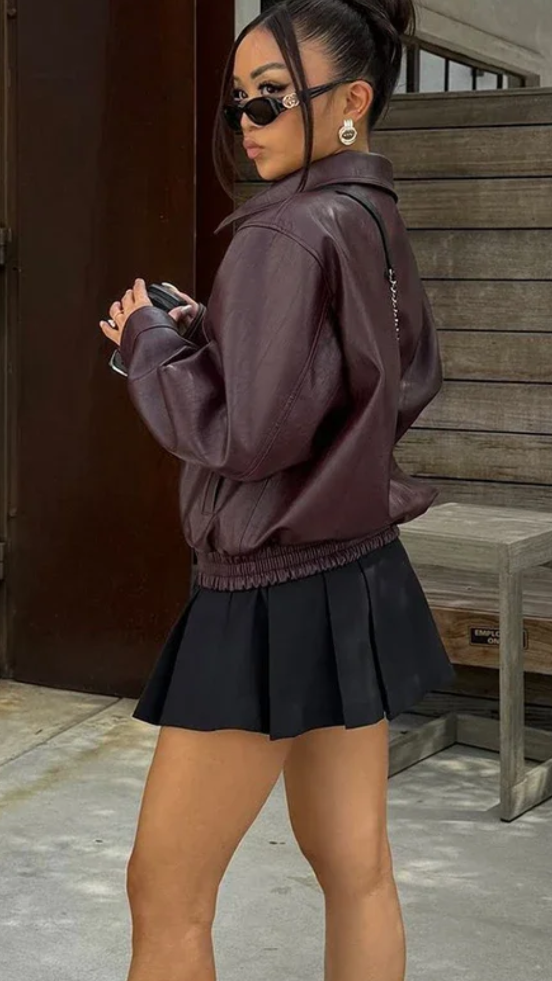 Delia Faux Leather Jacket