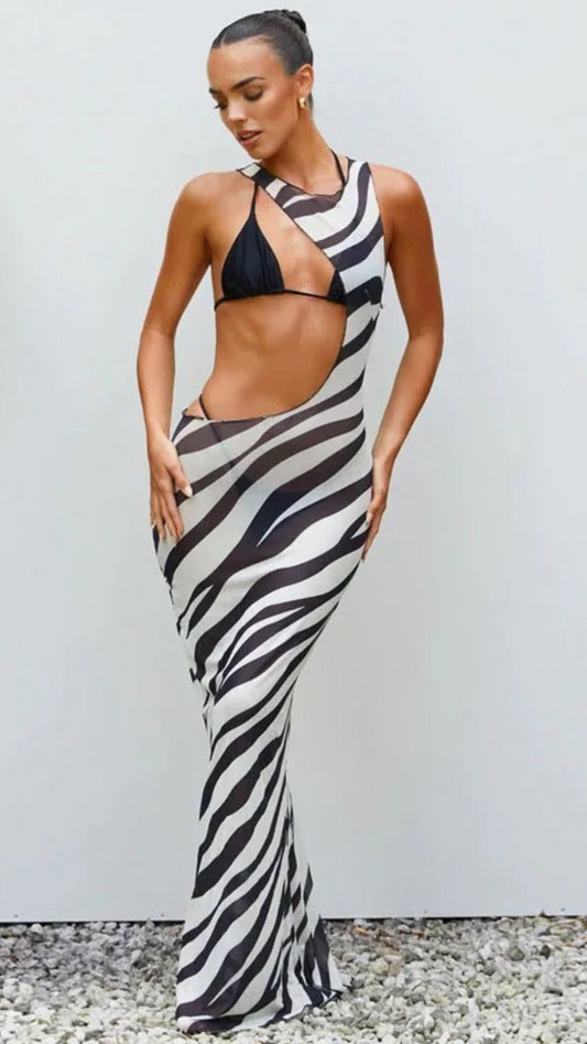 Zebra Sheer Beachdress